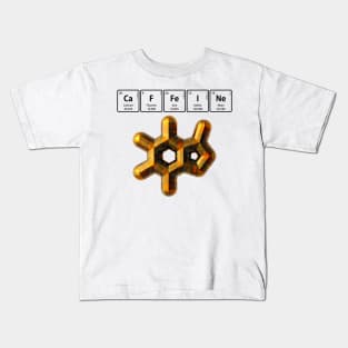 CaFFeINe with 3D Molecule Kids T-Shirt